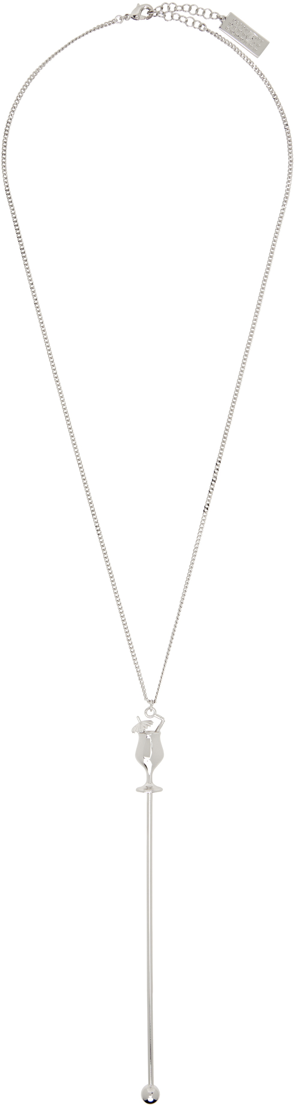 MM6 Maison Margiela Silver Numeric Signature Key Necklace MM6