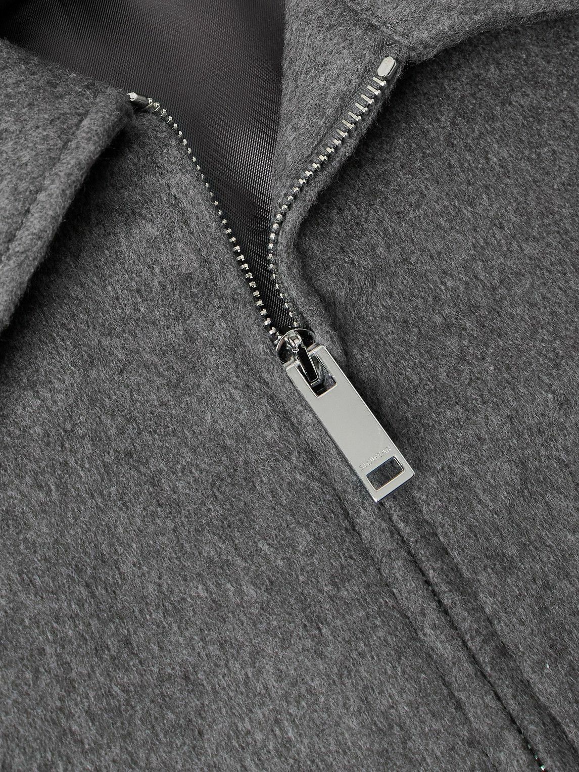 Incotex - Incotex Montedoro Brushed Wool-Blend Bomber Jacket - Gray