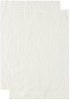 Tekla Two-Pack Off-White Linen Glass Towel