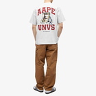 Men's AAPE University Basketball T-Shirt in Heather White