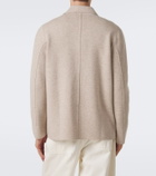 Allude Knitted wool and cashmere cardigan
