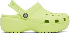 Crocs Green Classic Platform Clog