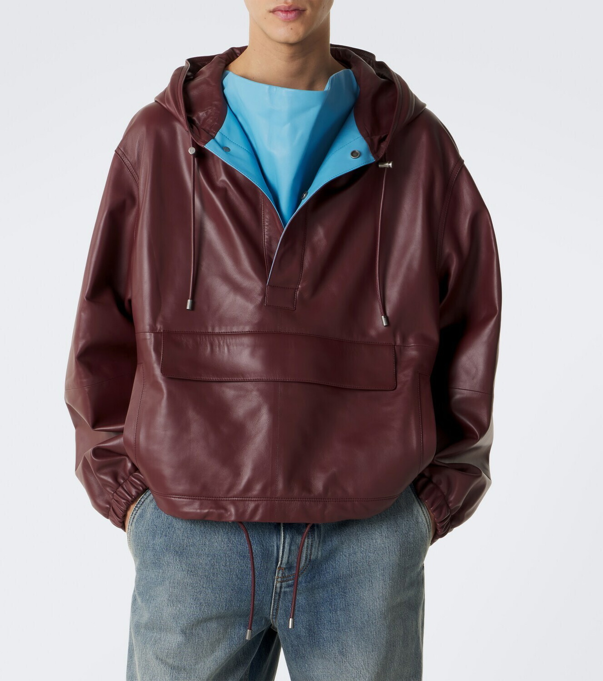 Loewe Hooded leather jacket