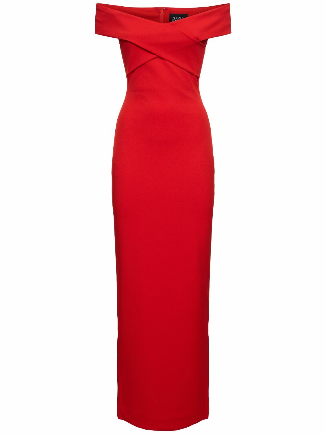 SOLACE LONDON Inex Crepe Knit Midi Dress Solace London