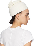 The Row Off-White Penelope Virgin Wool Cotton Beanie