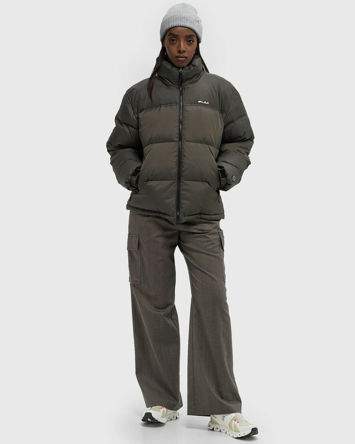 ØLÅF PUFFER JACKET Grey Womens Down & Puffer Jacket