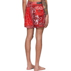 AMIRI Red Bandana Swim Shorts