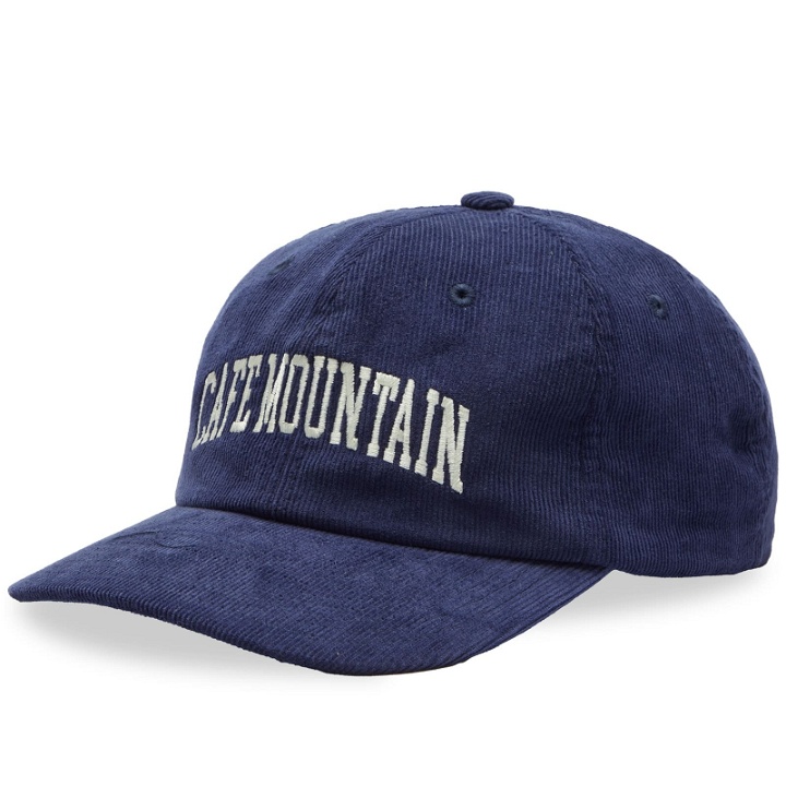 Photo: Café Mountain Men's Corduroy College Logo Cap in Deep Navy