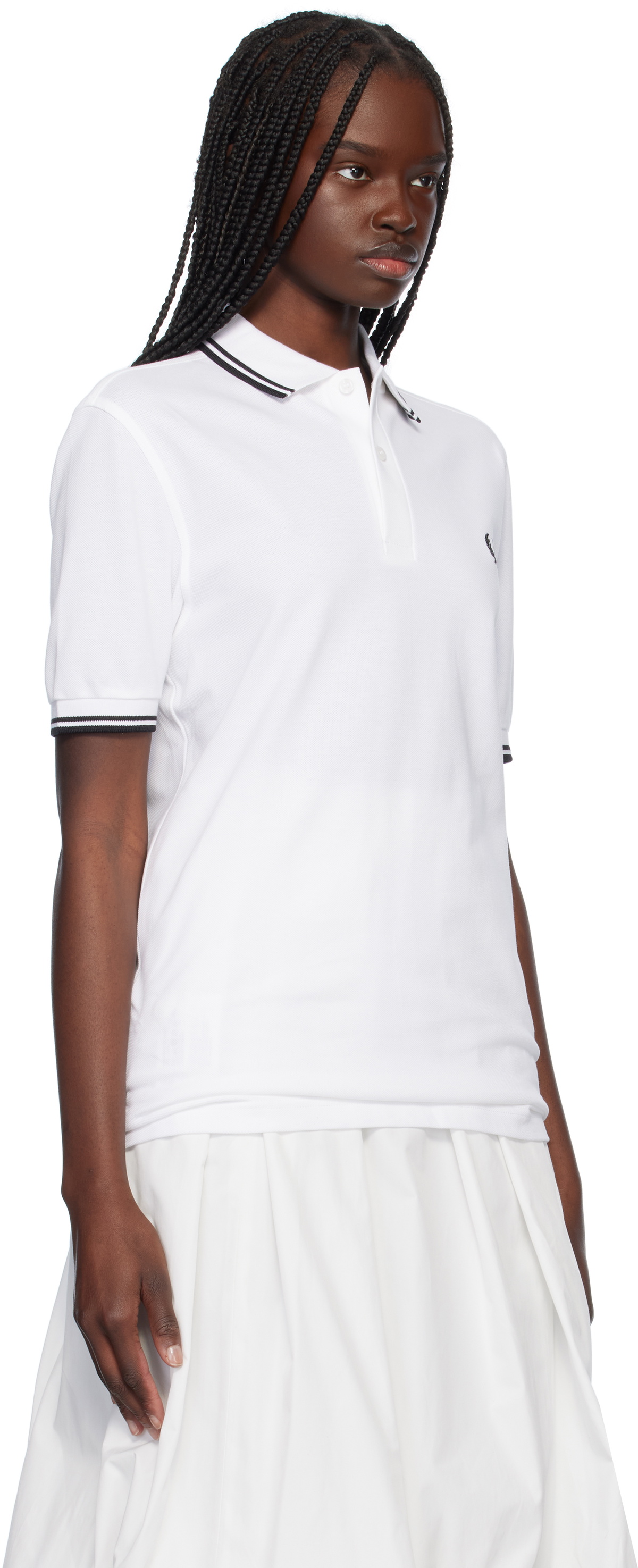 Comme des Garçons Shirt White Fred Perry Edition 'Strong Will' Polo