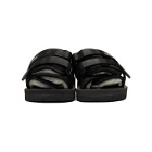 Suicoke Black Calf-Hair Moto-M Sandals