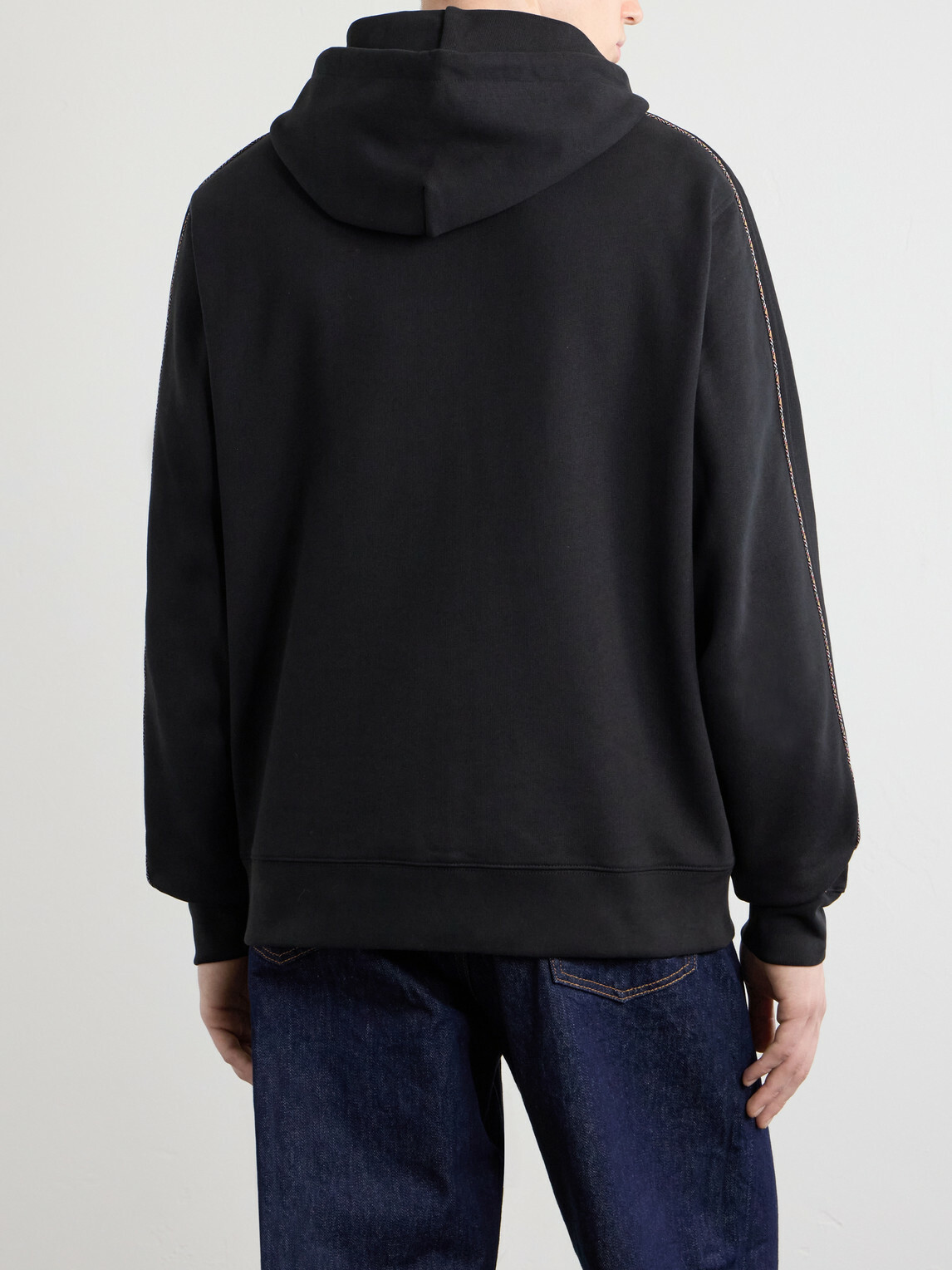 Burberry - Logo-Embroidered Cotton-Jersey Zip-Up Hoodie - Black