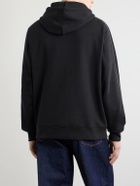 Burberry - Logo-Embroidered Cotton-Jersey Zip-Up Hoodie - Black