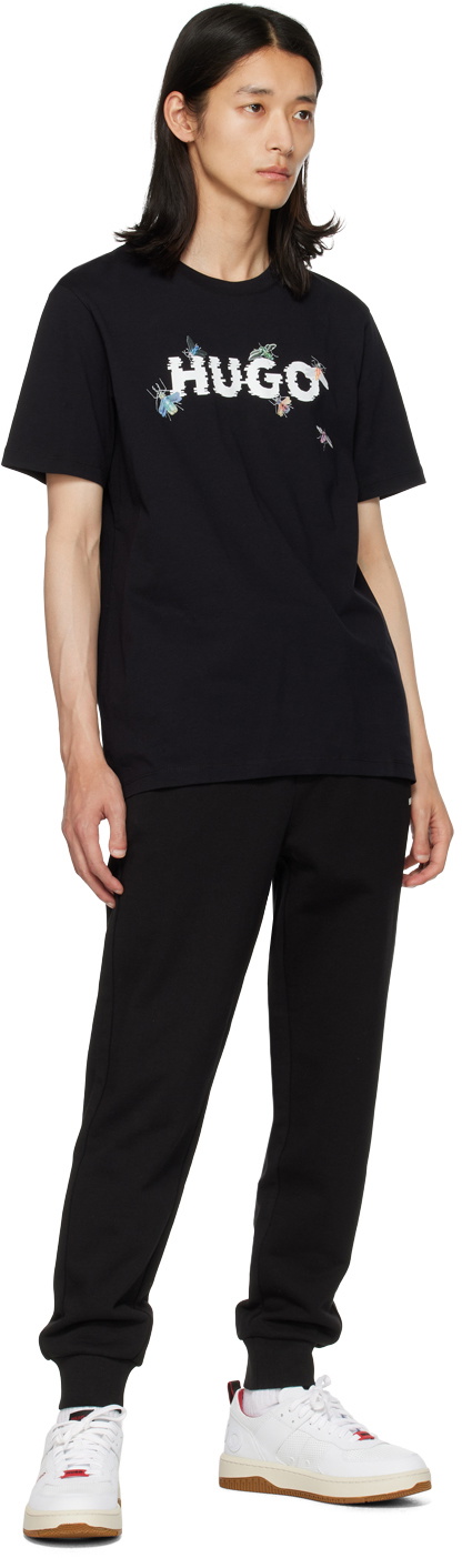 Hugo Black Printed T-Shirt
