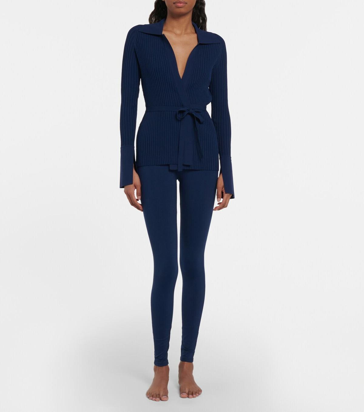 Live The Process - Leda rib-knit wrap cardigan