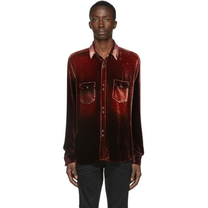 red velvet dress shirt Crimson Velvet Self Design Shirt Lorenzo Moratti