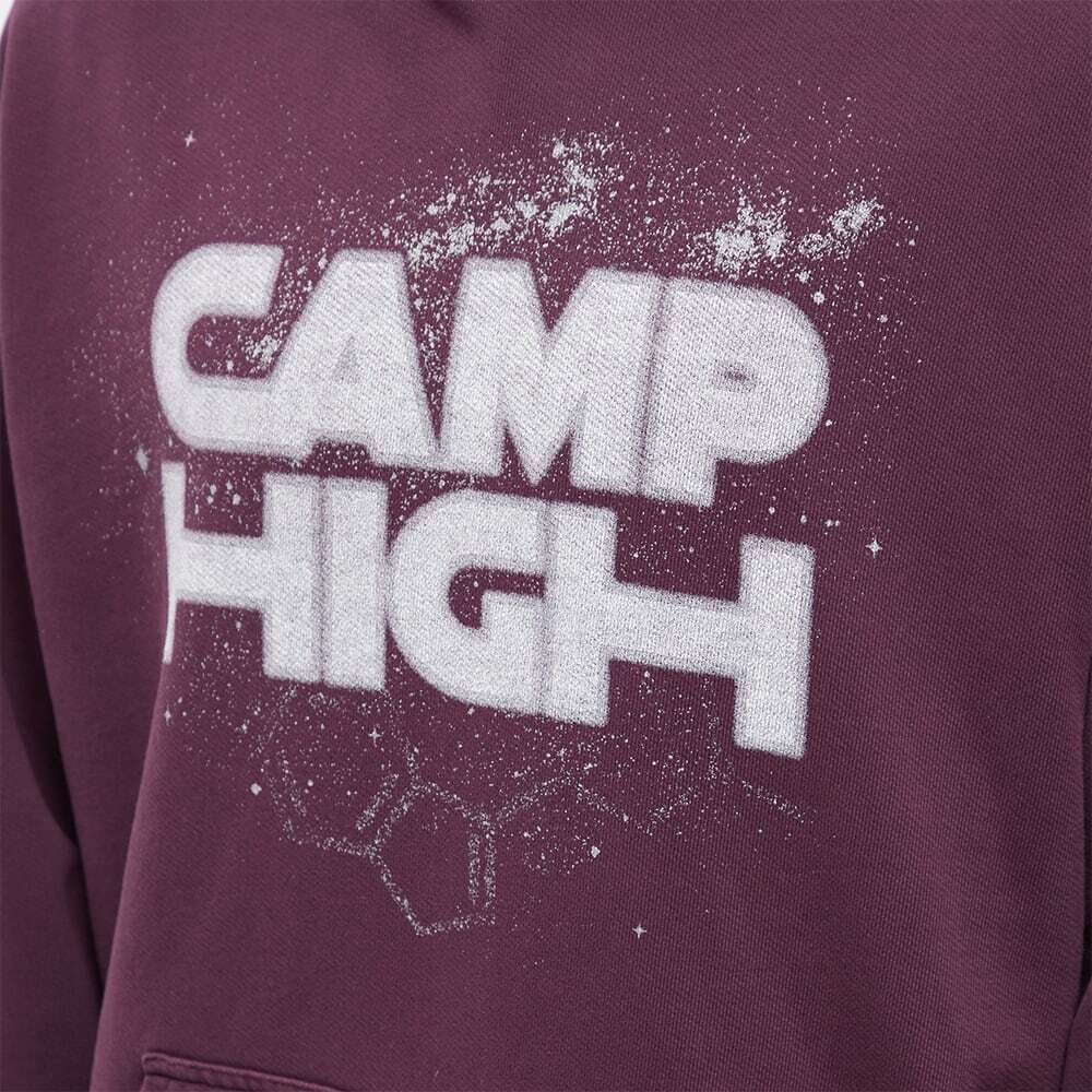Camp High Men's Star Camp Logo Hoody in Eggplant Camp High