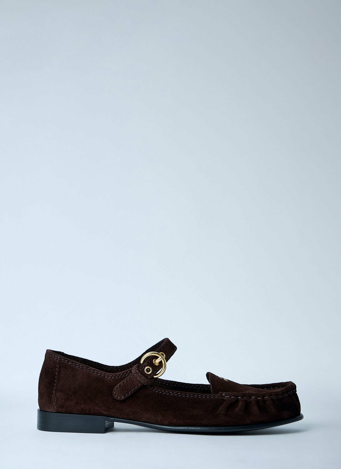 Miu Miu Suede Mary Jane Loafers
