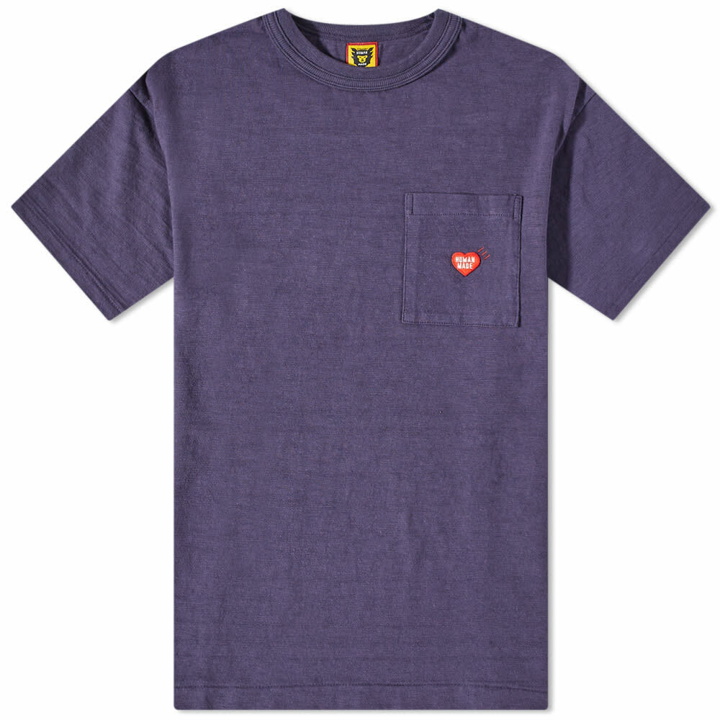 Photo: Human Made Men's Heart One Point Pocket T-Shirt in Navy