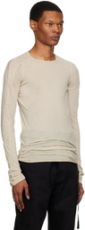 Rick Owens DRKSHDW Off-White Scarification Long Sleeve T-Shirt