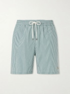 Polo Ralph Lauren - Traveler Striped Straight-Leg Mid-Length Cotton-Blend Seersucker Swim Shorts - Green