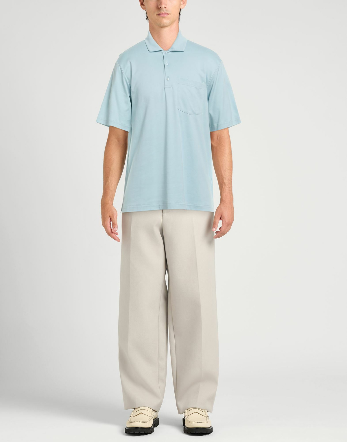 Lardini Mens Polo shirt Sky in Blue