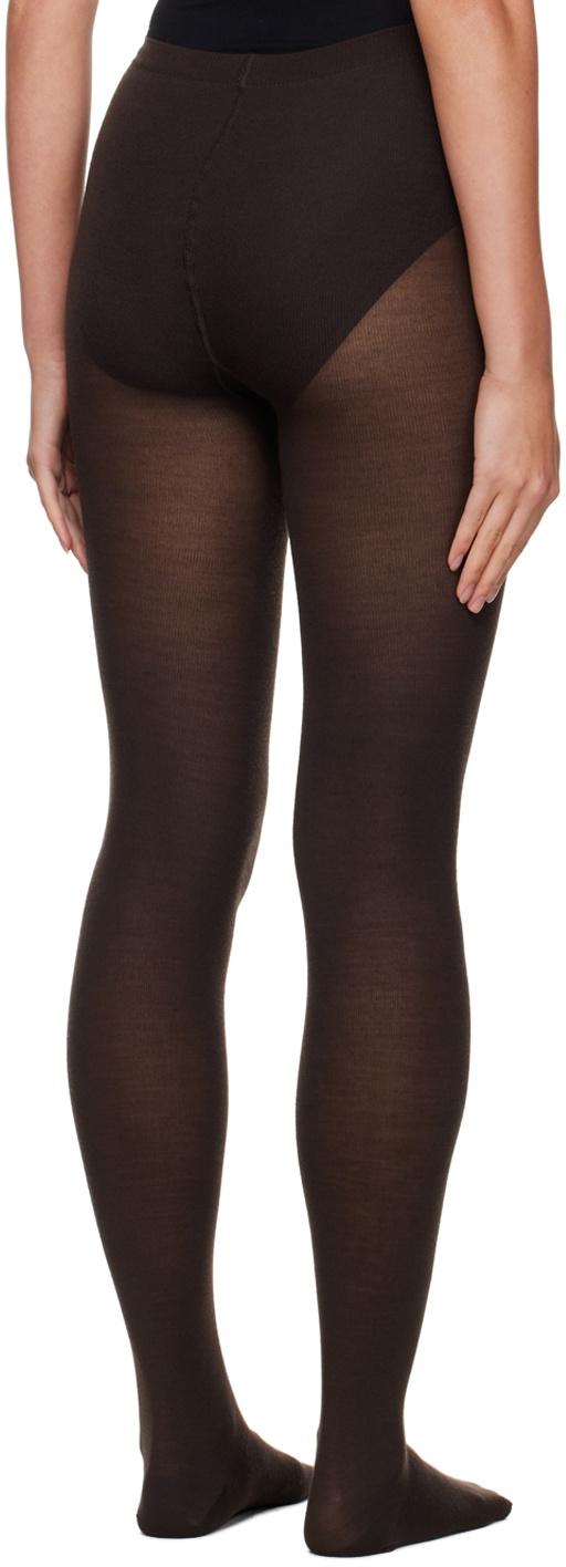 Wolford Brown Wool Tights Wolford