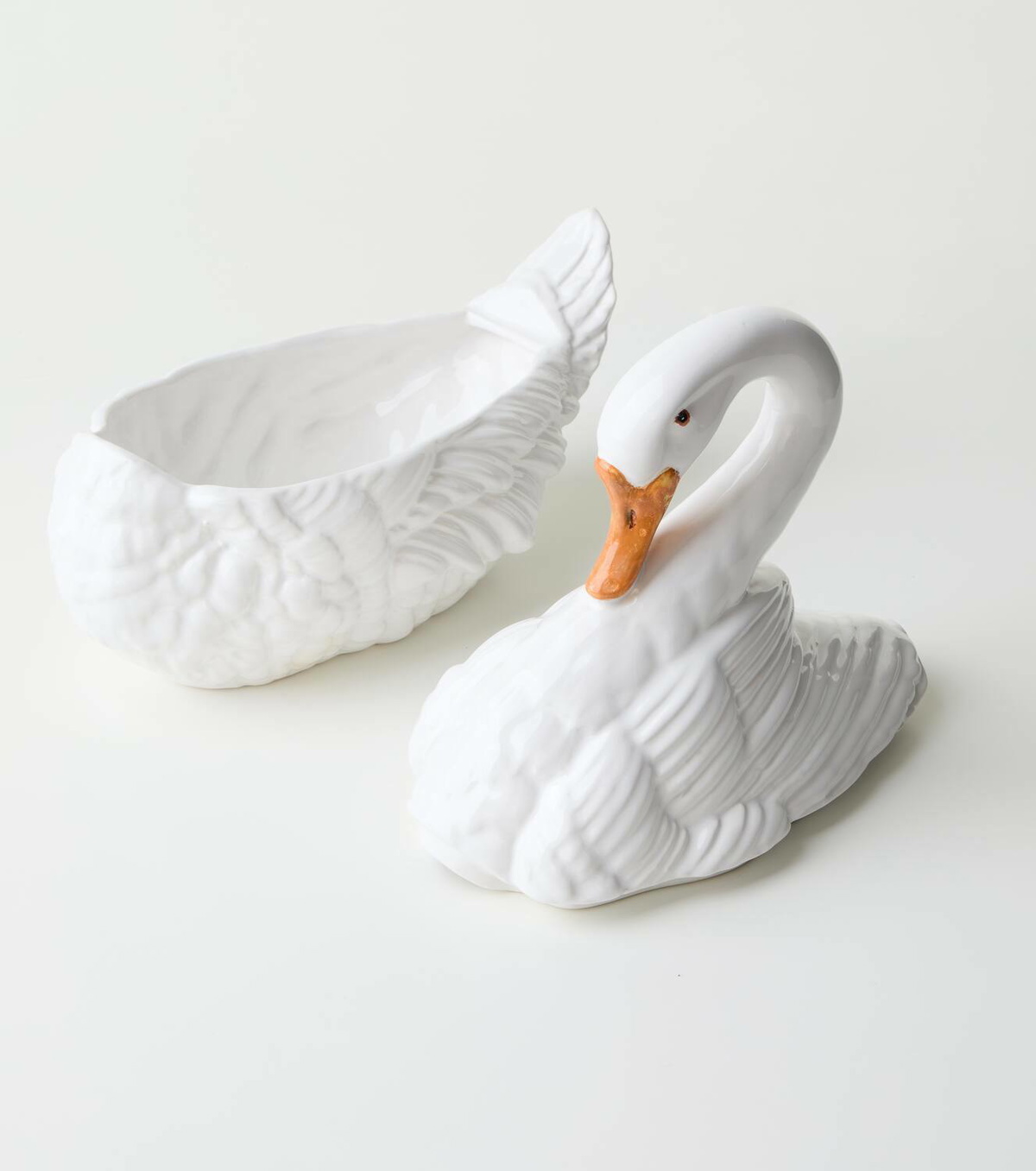 Bitossi Swan ceramic soup tureen