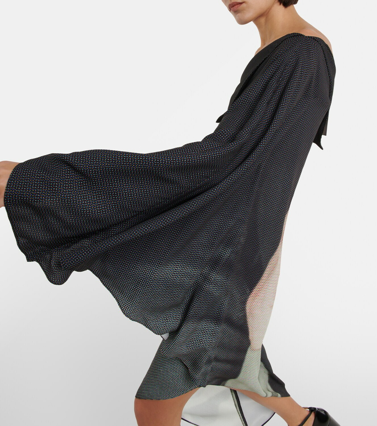 MM6 Maison Margiela - Printed one-shoulder midi dress MM6