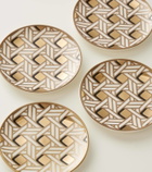 Jonathan Adler Basketweave set of 4 coasters
