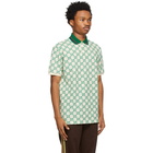 Gucci Off-White and Green GG Polo