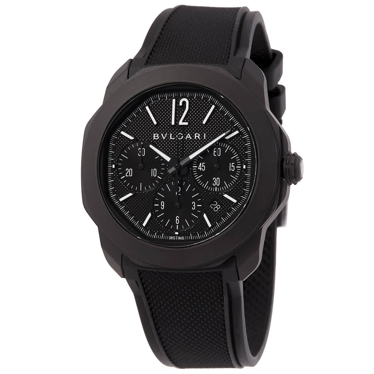 Bvlgari Octo Roma Chronograph Automatic Black Dial Mens Watch 103932