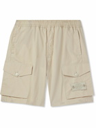 Stone Island - Ghost Straight-Leg Logo-Appliquéd Cotton-Canvas Shorts - Neutrals