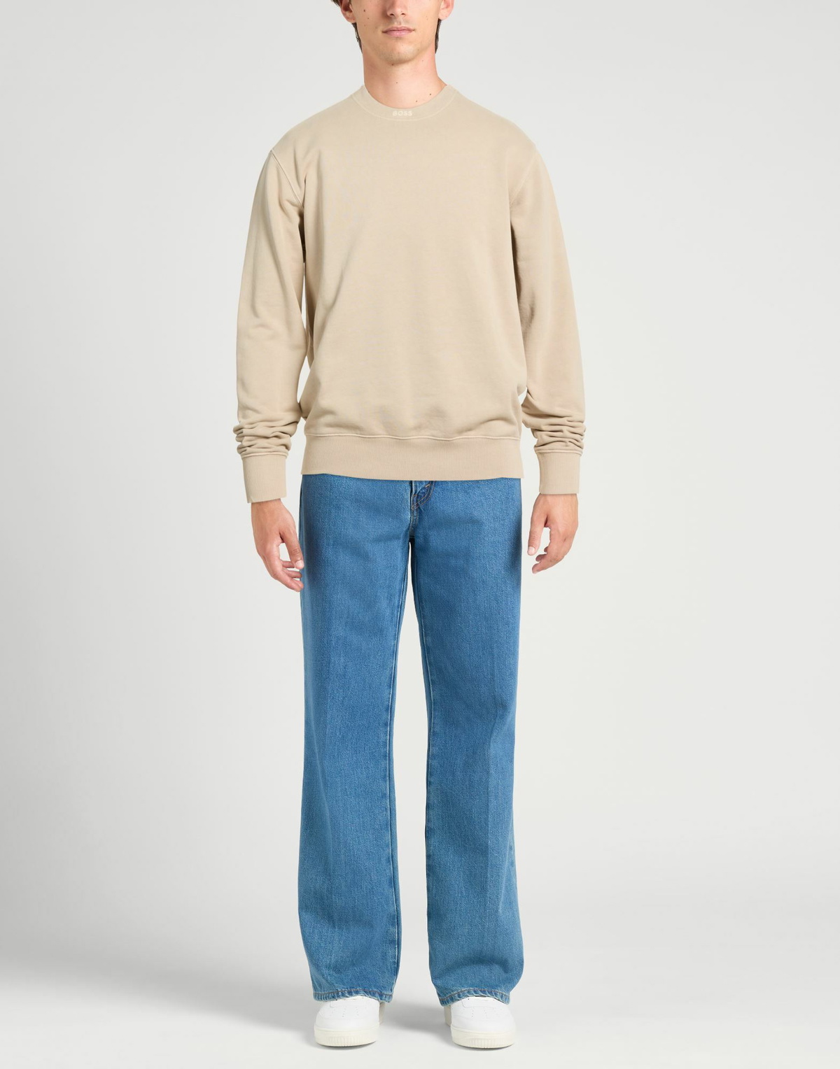 Boss Mens Sweatshirt in Beige