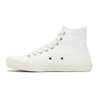 Maison Margiela White Canvas Pollock Tabi High-Top Sneakers