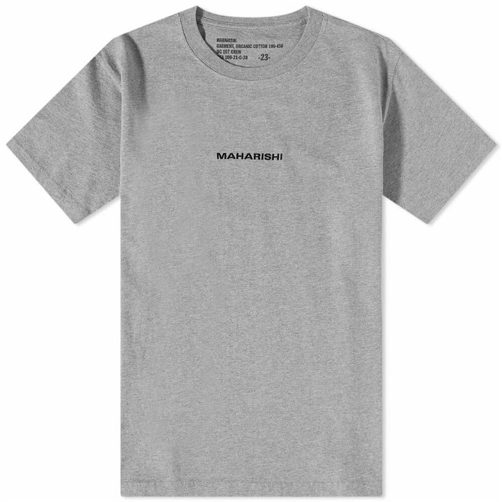 Photo: Maharishi Men's MILTYPE Classic Logo T-Shirt in GreyMarl