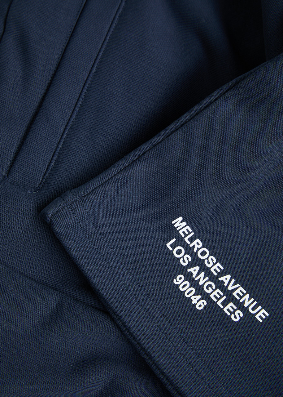 Club 1984 Melrose Printed Cotton Shorts Navy