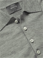 Private White V.C. - Slim-Fit Cashmere and Silk-Blend Polo Shirt - Gray