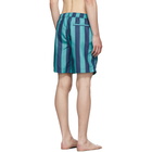 Onia Blue Marco Stripe The Charles 7 Swim Shorts