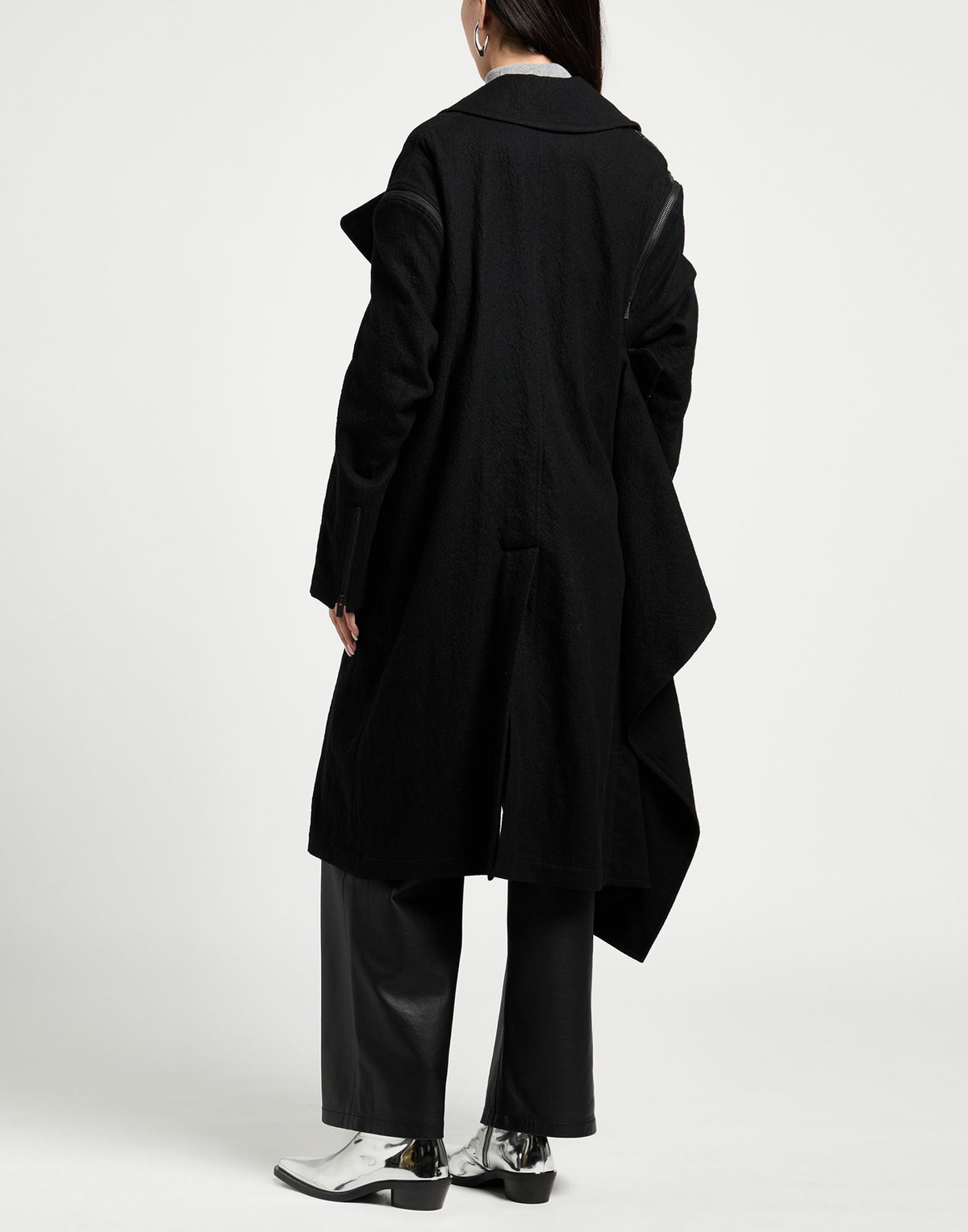 Yohji Yamamoto Womens Coat in Black