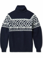 Kingsman - Fair Isle Wool Rollneck Sweater - Blue