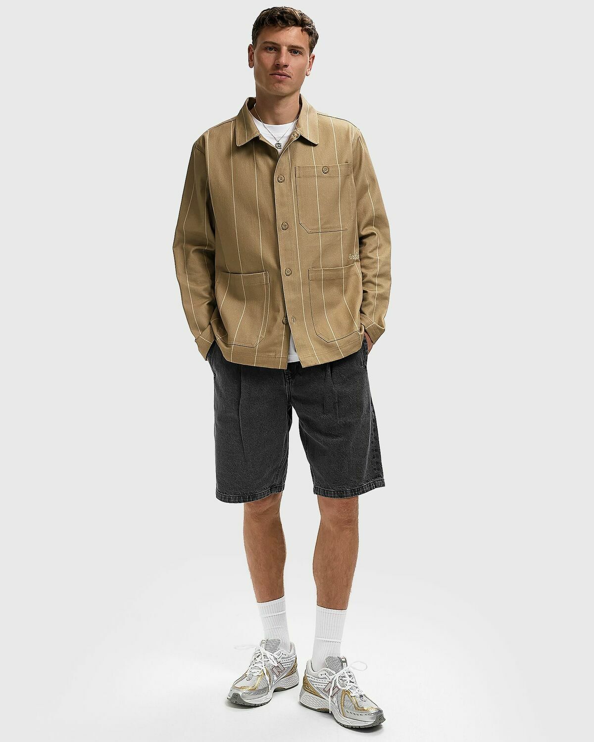 Parlez Flow Jacket Brown Mens Overshirt