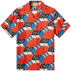 Gucci Men's GG Game Big Vacation Shirt in Red/Grey