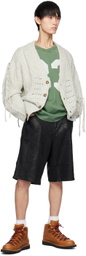 GUESS USA Gray Lace-Up Cardigan