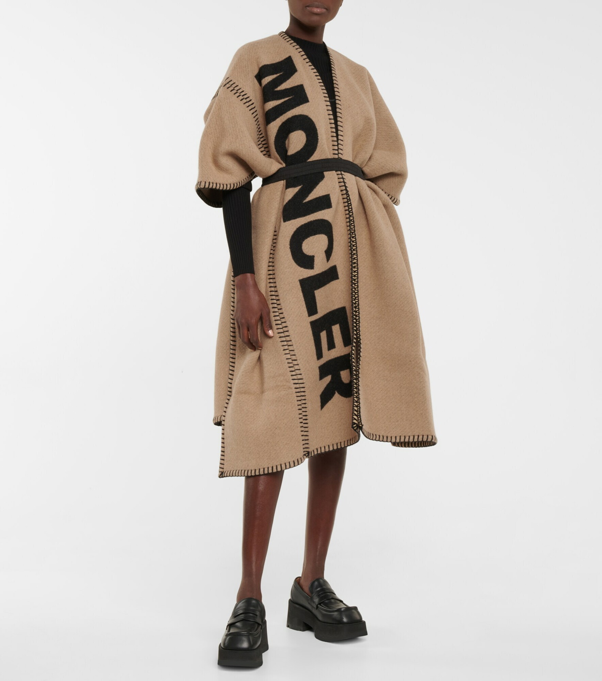 Moncler - Wool-blend poncho Moncler