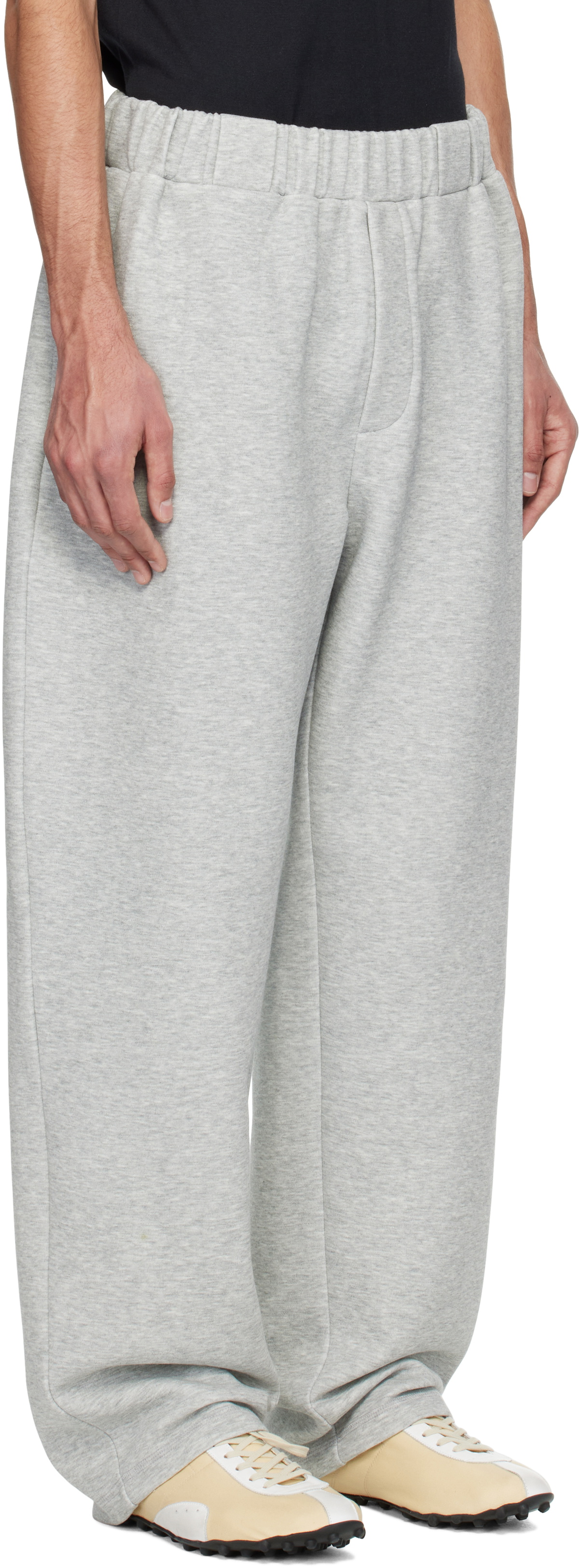 RECTO Gray Wide Banding Loose Fit Sweatpants