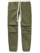 BEAMS PLUS - Gym Tapered Stretch Cotton-Blend Twill Drawstring Trousers - Green - XL