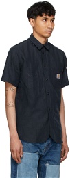 Junya Watanabe Navy Carhartt Edition Garment-Dyed Short Sleeve Shirt