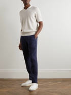Boglioli - Straight-Leg Garment-Dyed Linen Trousers - Blue