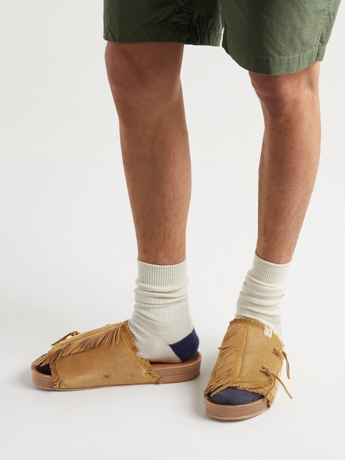 VISVIM - Christo Shaman-Folk Fringed Suede Sandals - Brown Visvim