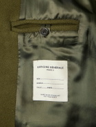 Officine Générale - Amir Double-Breasted Brushed Wool-Blend Coat - Green